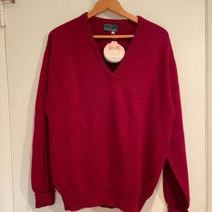 100% Cashmere Red Sweater - New w/Tags